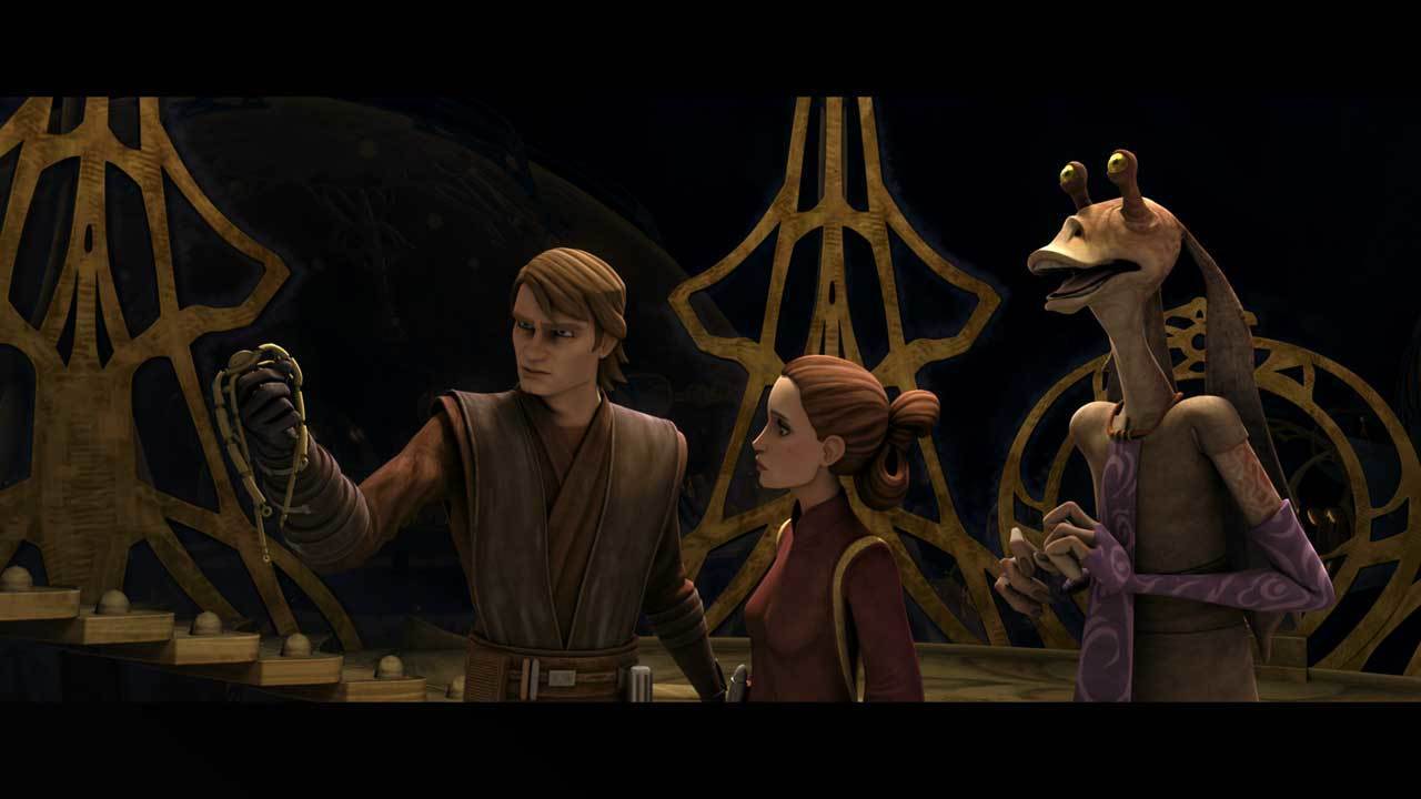 Later in the war, Padmé, Anakin Skywalker and Jar Jar traveled to Otoh Gunga to investigate rumor...