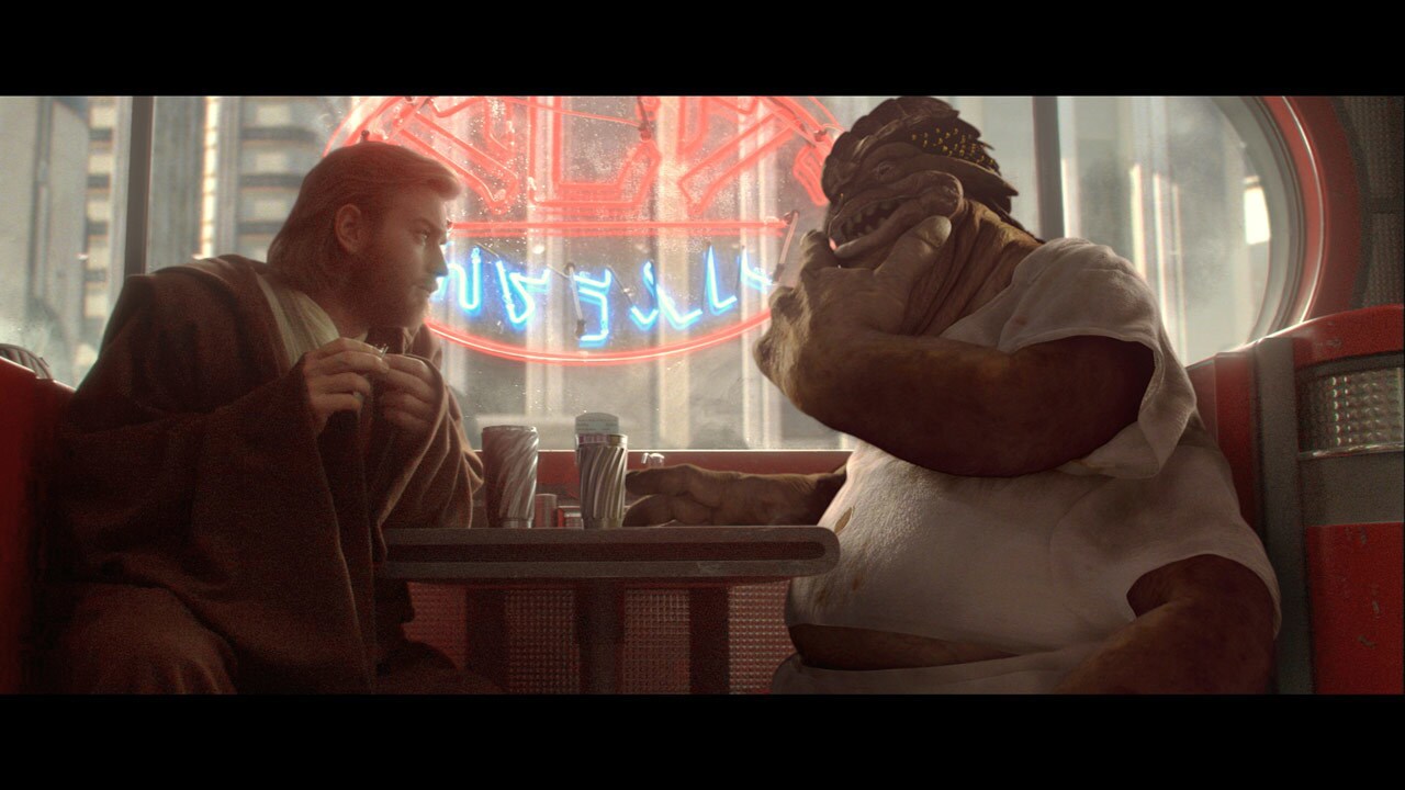 Meanwhile, Obi-Wan visits Dexter Jettster, owner of Dex's Diner, and a streetsmart source of rumo...