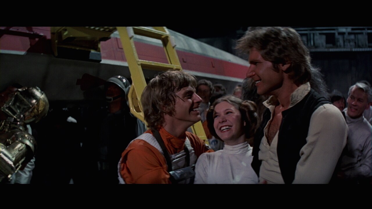 Before the Death Star could fire, Han saved Luke from Vader’s TIE fighters and the Tatooine farmb...