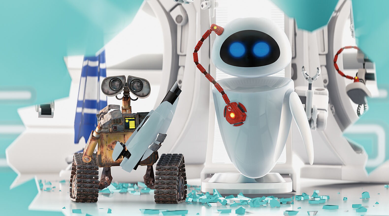 WALL•E and EVE make a great team, most of the time, from the movie "Wall-E"