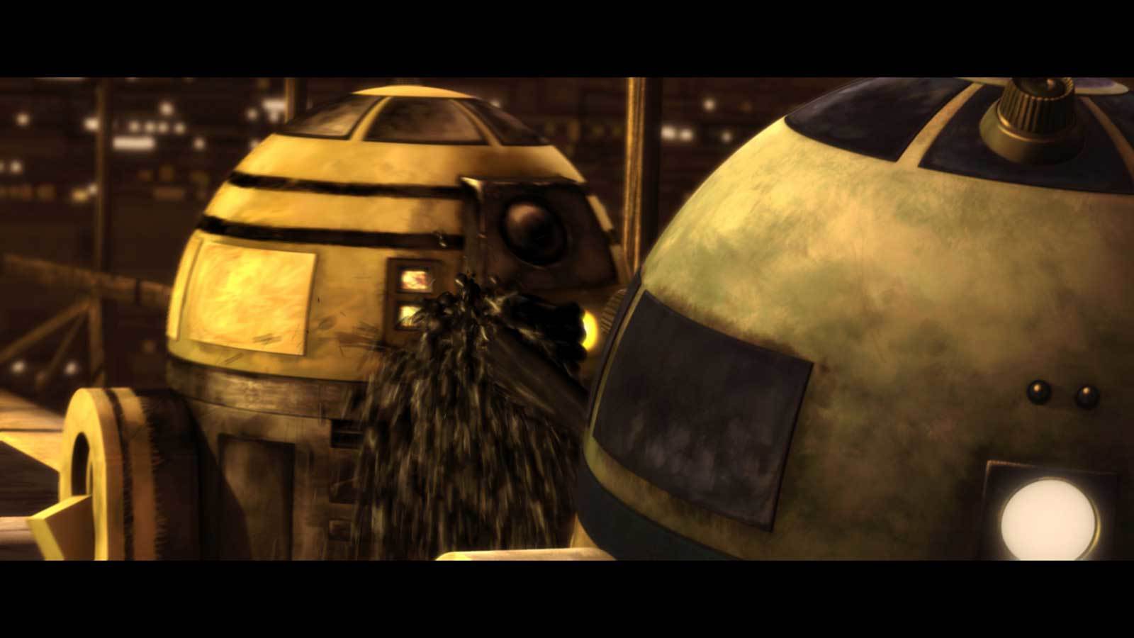 Rescued by Anakin from the Separatists, Artoo battled R3-S6. Goldie, as the black and gold astrom...