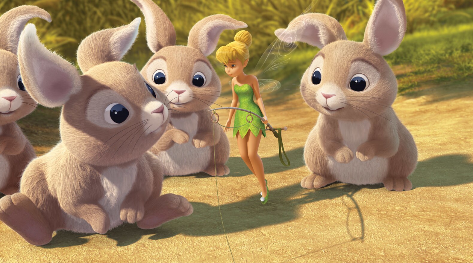 Tinker Bell wishes she could join the bunnies into the Winter Woods.