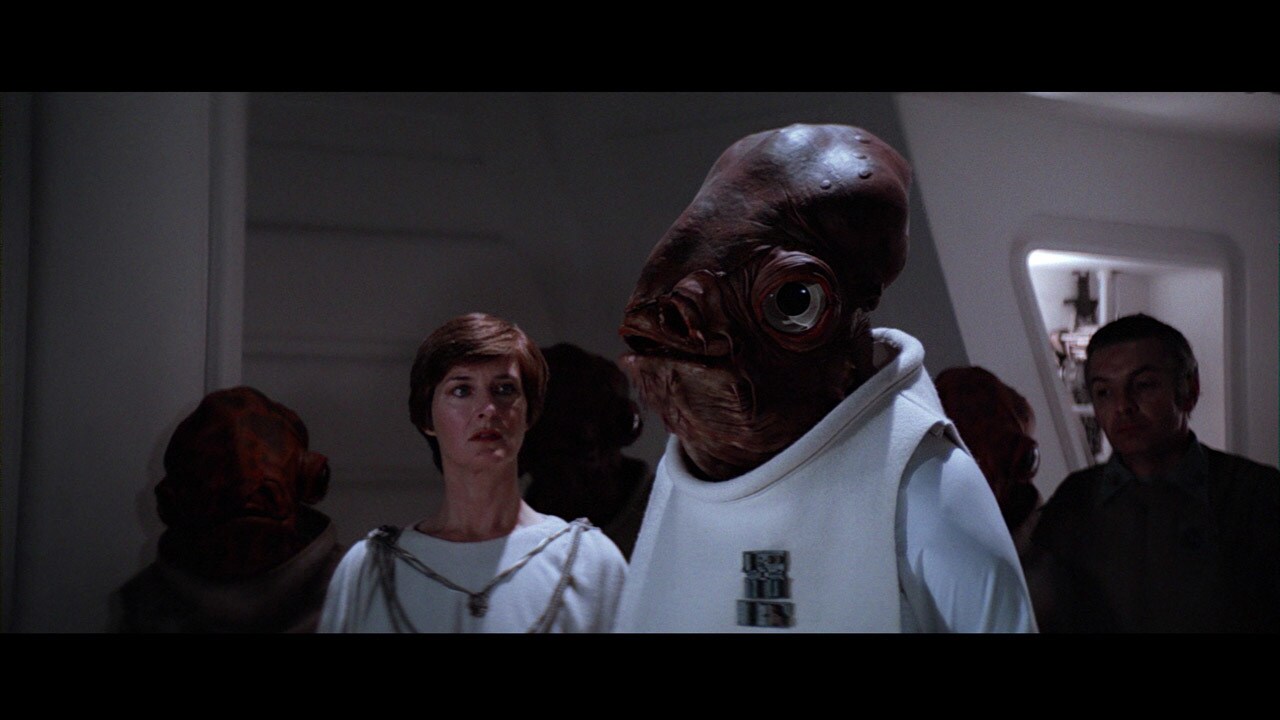 Having made her point about the cost of war, Mothma stepped aside so Admiral Ackbar, the Alliance...