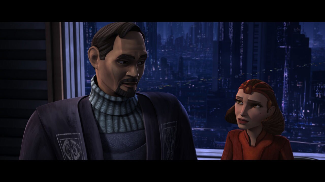 Bail and Padmé are concerned that they are still six votes short of defeating the bill. Padmé ask...