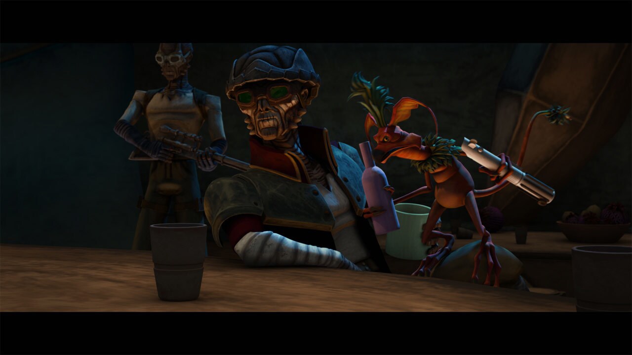 Anakin and Obi-Wan confirmed that Hondo was indeed holding Dooku and waited for the ransom to arr...