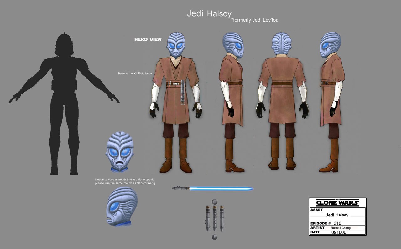 Concept art of Jedi Master Halsey