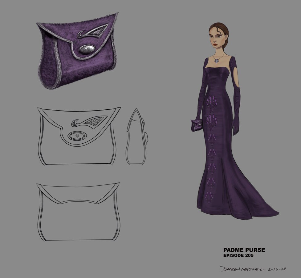 Design art for Padmé's gown