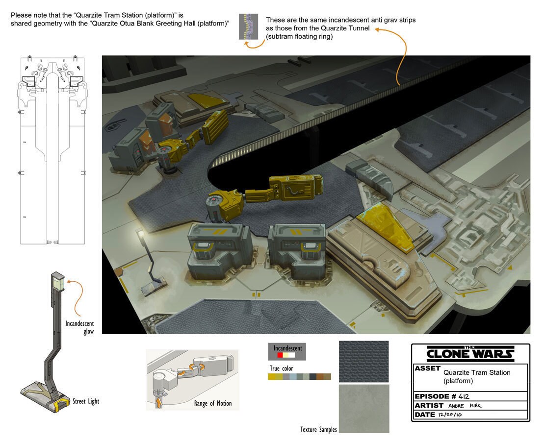 Quarzite subtram station environment design illustration by Andre Kirk