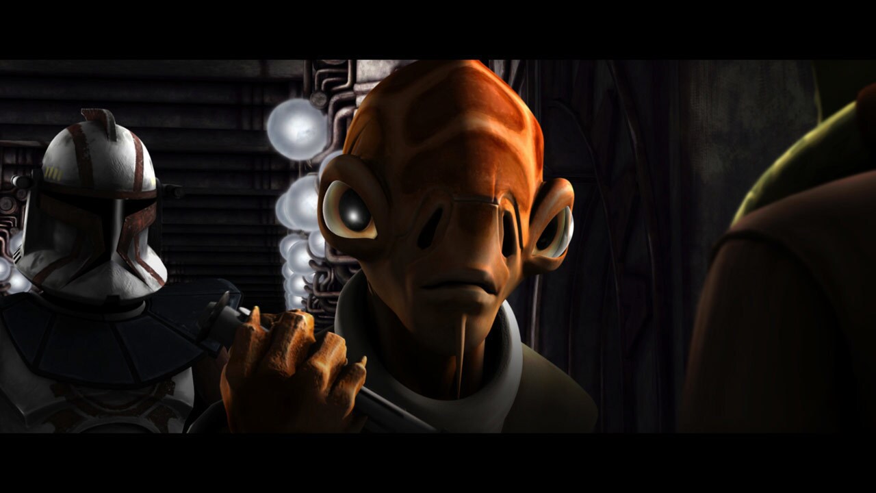 Vebb is furious. He complains that he had Grievous, but the clones got in the way. Kit Fisto does...