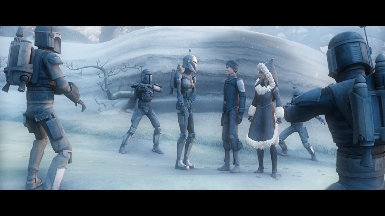 Ahsoka awakened on the frosty world of Carlac to see that Lux had struck up a deal with Death Wat...