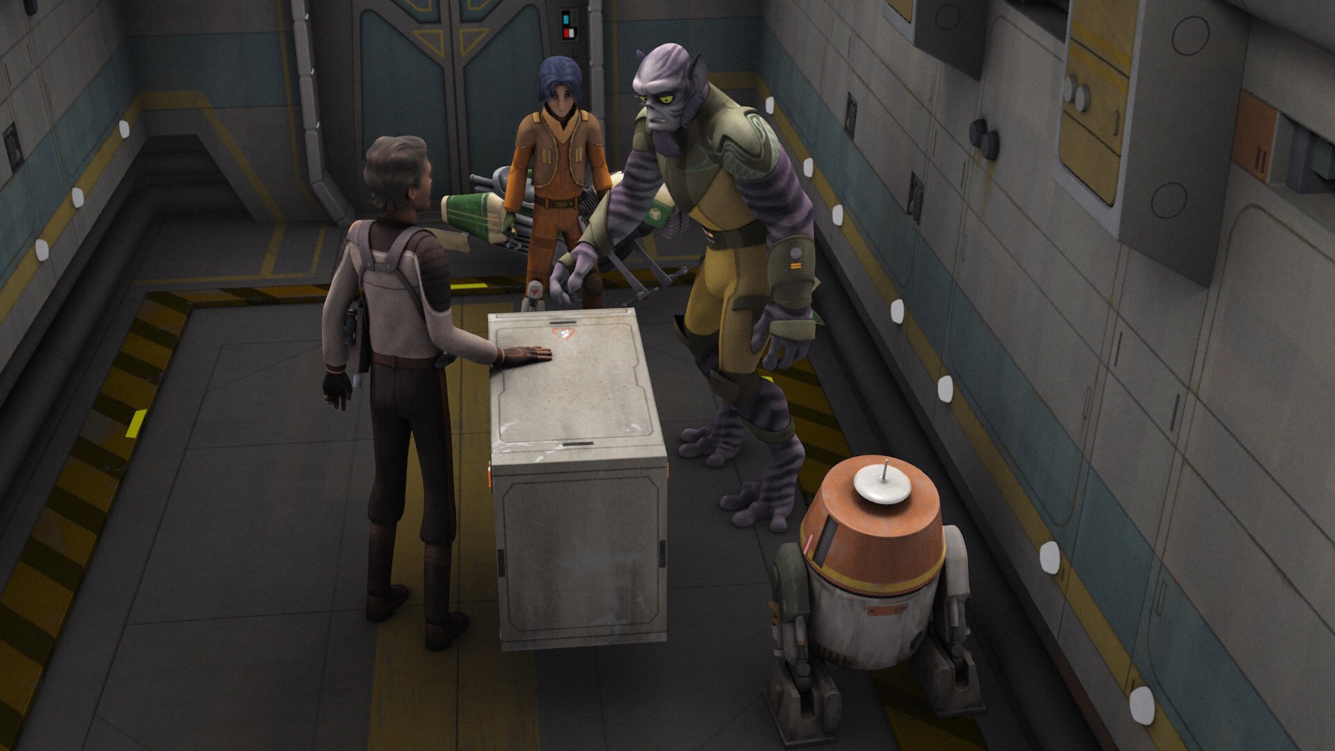 While Hera and Kanan feel double-crossed, the Twi'lek goes along with the proceedings. Back on th...