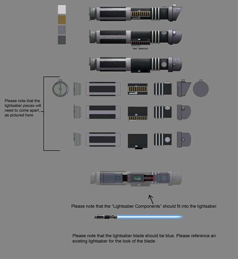 The design of lightsaber assembly is inspired by the Build Your Own Lightsaber activity center fo...