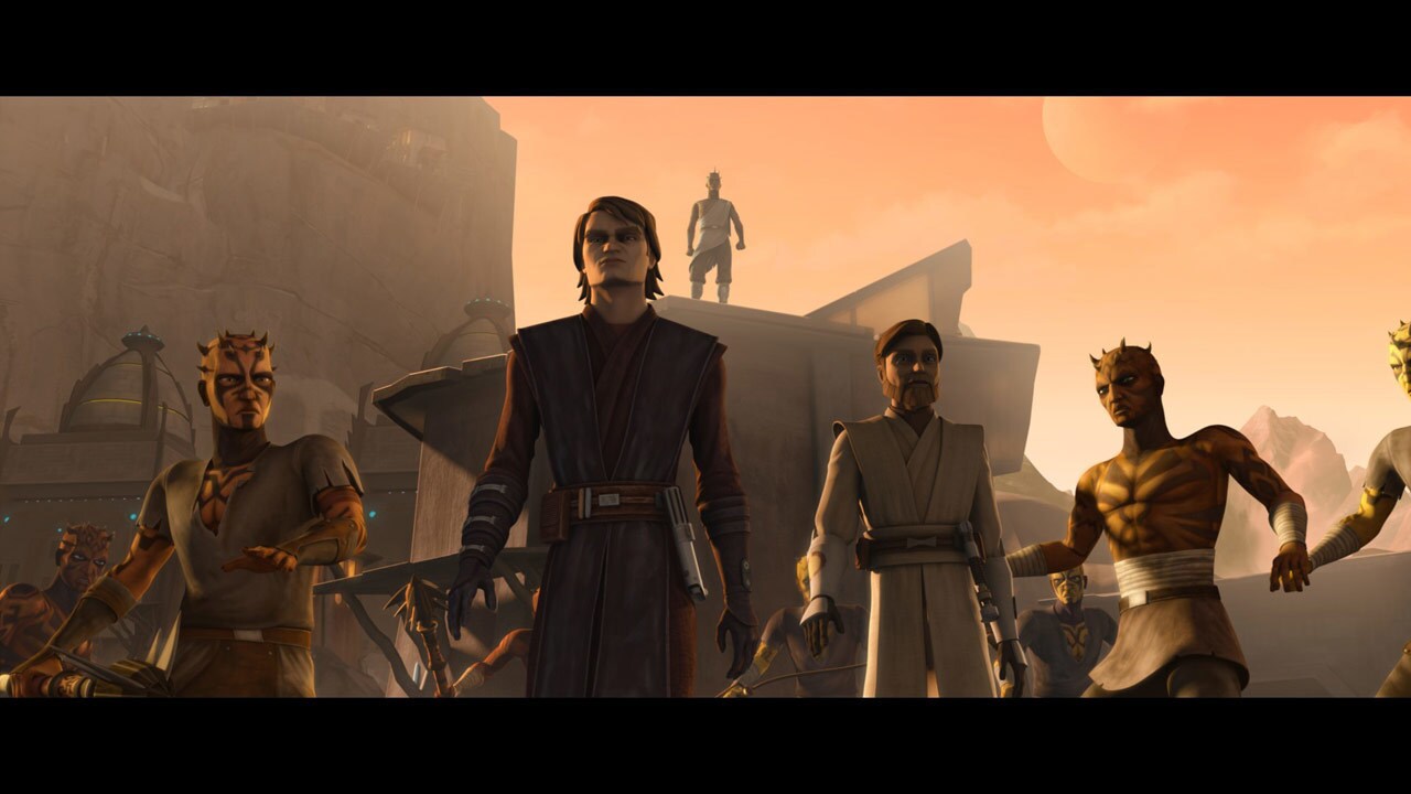 Obi-Wan insists they only want to learn the location of the Dathomir assassin who attacked the Je...