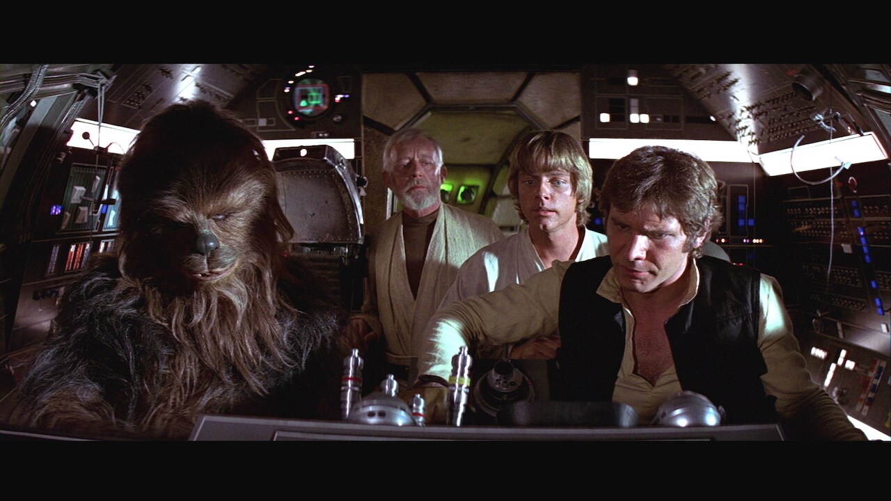 When a squad of stormtroopers arrived to take the Falcon’s passengers into custody, Han fired up ...