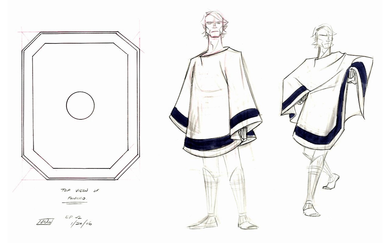 Design for Anakin Skywalker's poncho disguise