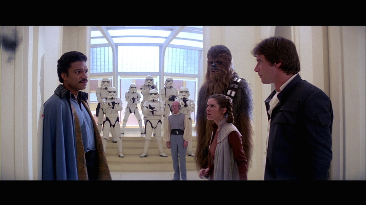 After the Battle of Hoth, Vader arrived on Cloud City with squads of stormtroopers. One blasted C...