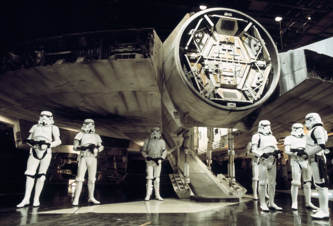 After the Death Star captured the Millennium Falcon, stormtroopers surrounded the beat-up freight...