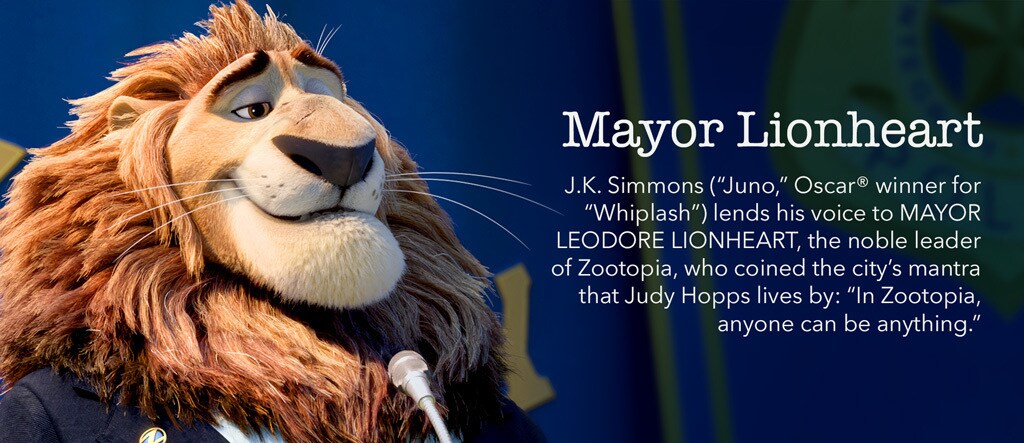 Zootopia - Mayor Lionheart Character - ID