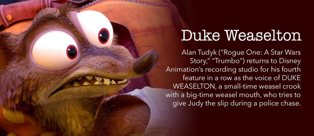 Zootopia - Duke Weaselton Character - ID