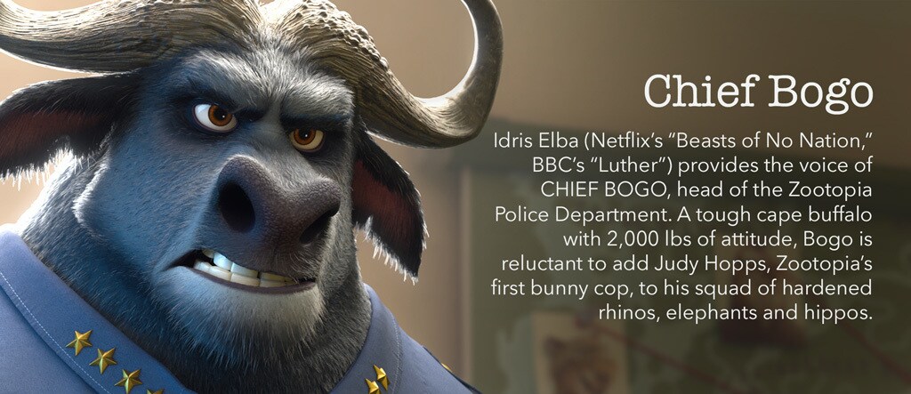 Zootopia - Chief Bogo Character - ID