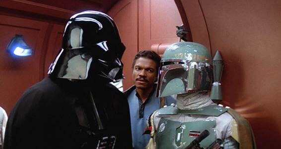 Boba Fett y Darth Vader en "Star Wars: El Imperio Contraataca" (1980)