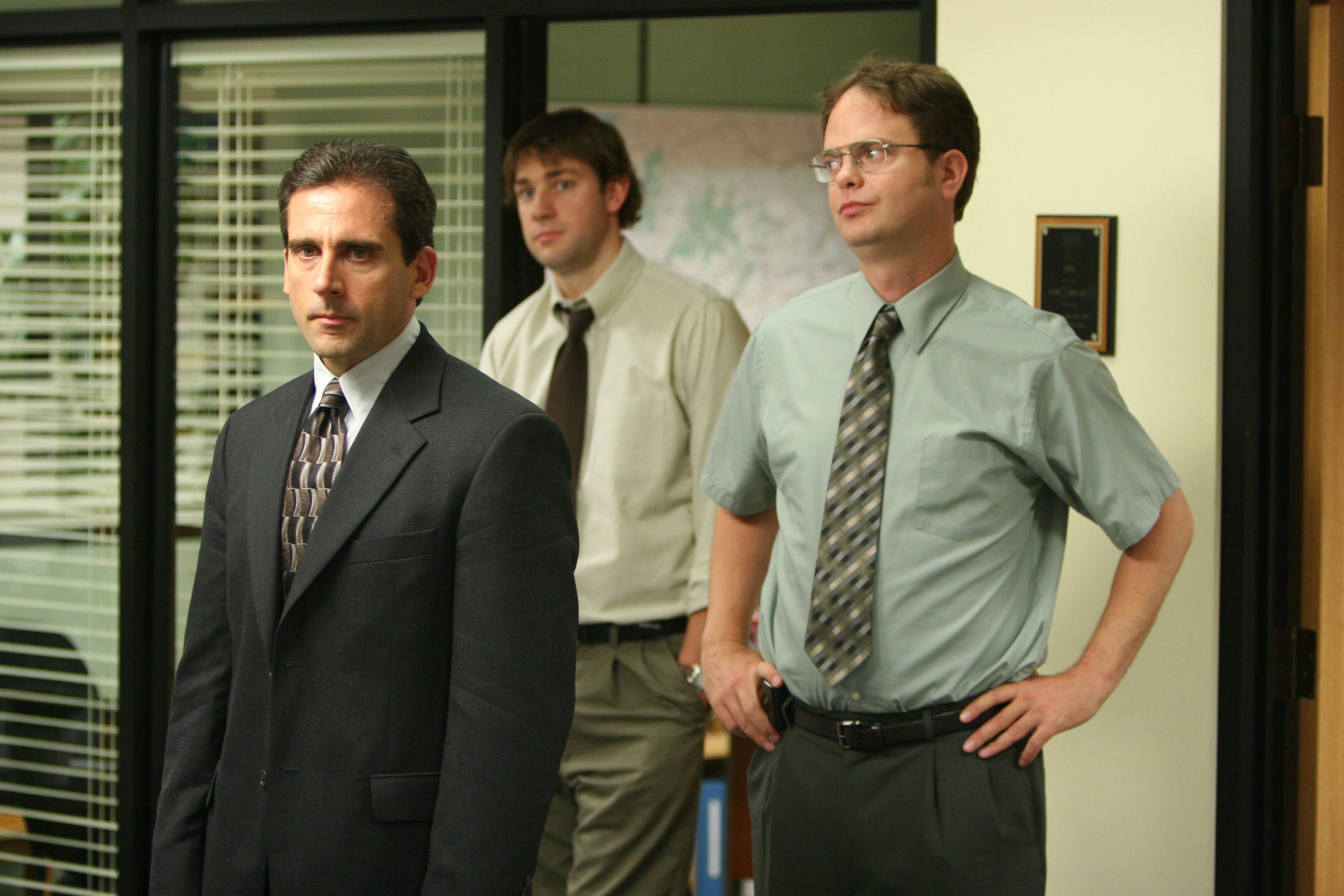 Dwight, Michael Scott e Jim Halpert