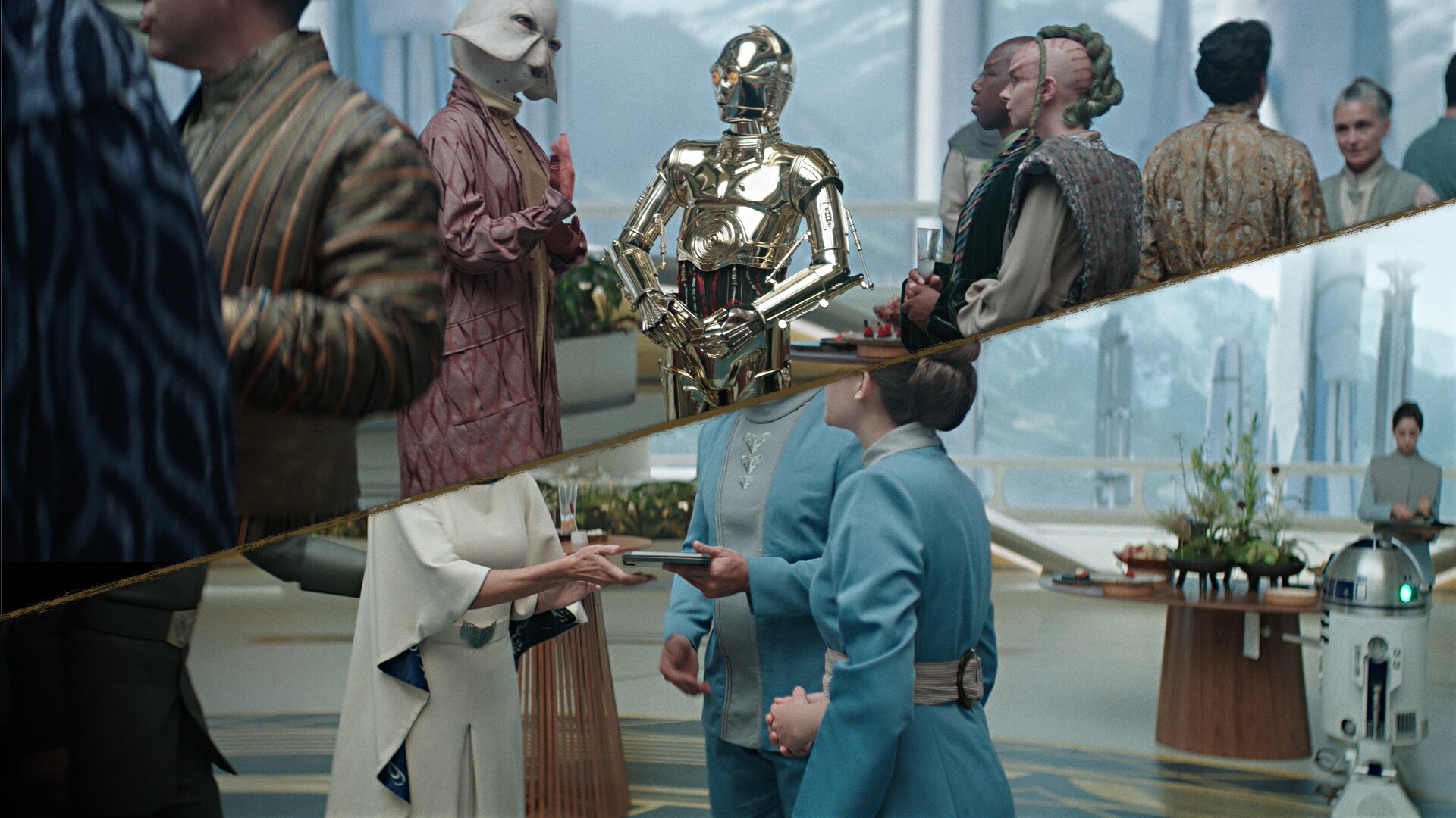 Star Wars' iconic droid duo, currently part of the House of Organa, make background appearances i...