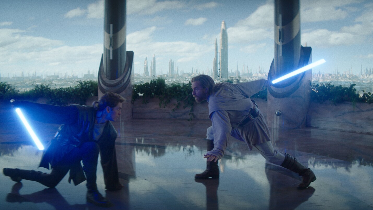 The timing of the flashback training session between Anakin Skywalker and Obi-Wan Kenobi is just ...