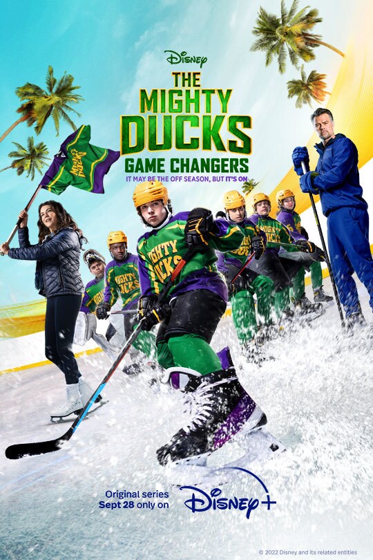 Disney | The Mighty Ducks: Game Changers | It may be the off season, but it's on. | Original series Sept 28 only on Disney+ | movie poster