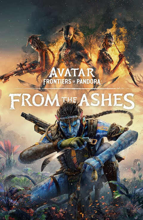 A poster featuring So'lek crouching in the grass, weapons drawn, with the Ash clan behind him surrounded by flames.