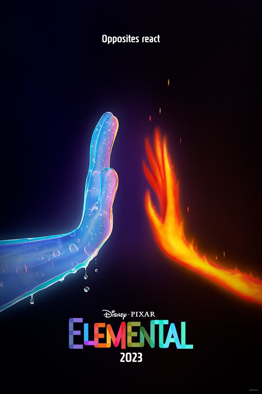 Opposites react | Disney-Pixar | Elemental | 2023 | movie poster