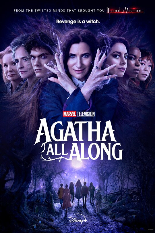 From the twisted minds that brought you WandaVision | Revenge is a witch. | Marvel Television | Agatha All Along | Disney+ | movie poster