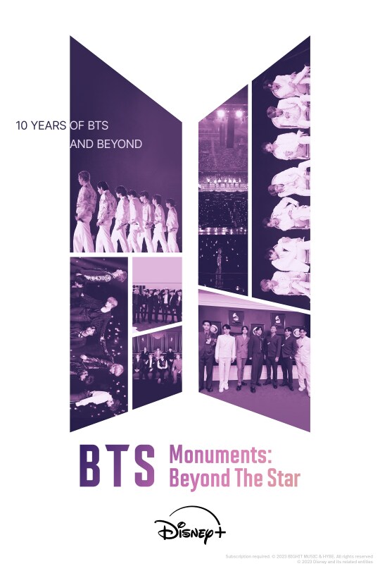 BTS Monuments: Beyond The Star | 10 years of BTS and beyond | Disney+ | poster