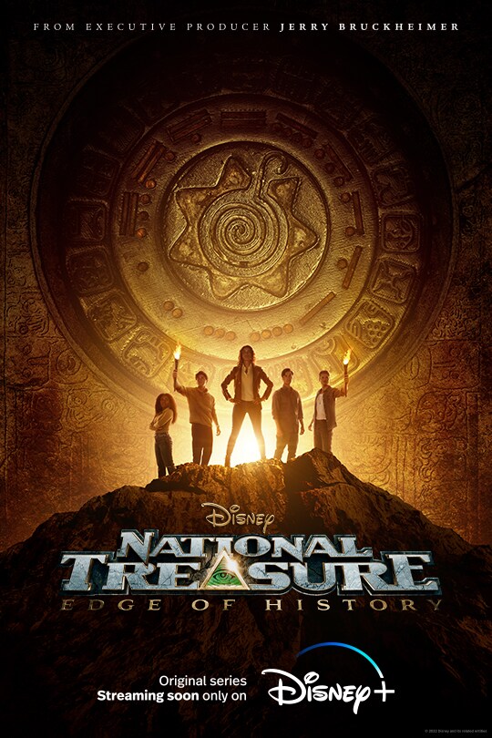 From Executive Producer Jerry Bruckheimer | Disney | National Treasure: Edge of History | Original series Streaming soon only on Disney+ | poster