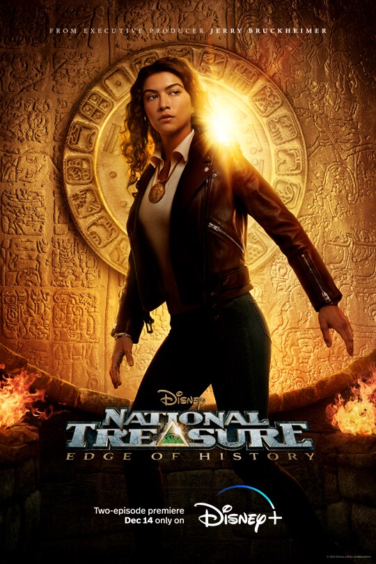 From Executive Producer Jerry Bruckheimer | Disney | National Treasure: Edge of History | Two-episode premiere Dec 14 only on Disney+ | poster