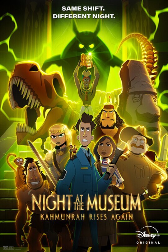 Same shift. Different night. | Night at the Museum: Kamunrah Rises Again | Disney+ Original | movie poster