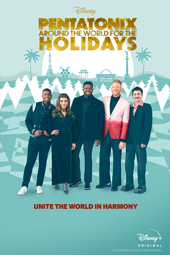 Disney | Pentatonix: Around The World For The Holidays | Unite the world in harmony | Disney+ Original | movie poster