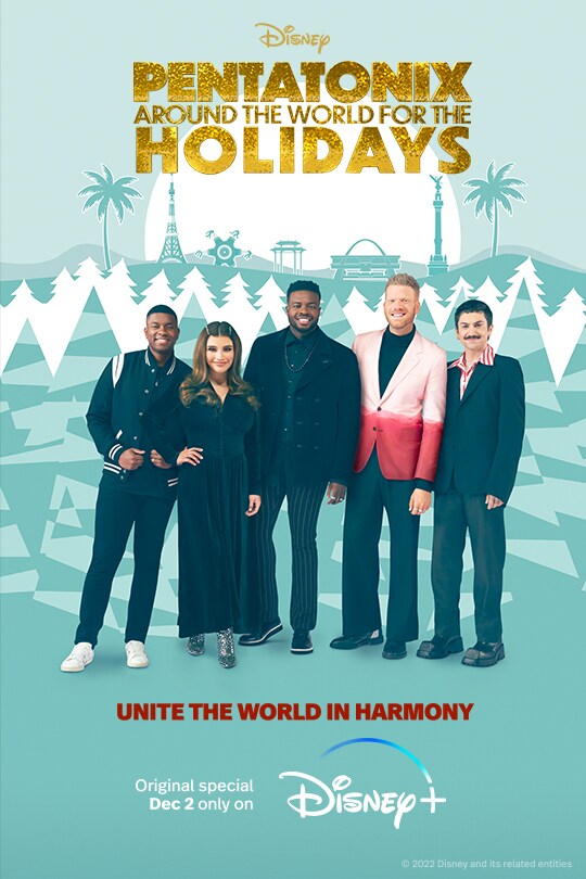 Disney | Pentatonix: Around The World For The Holidays | Unite the world in harmony | Original special Dec 2 only on Disney+ | movie poster