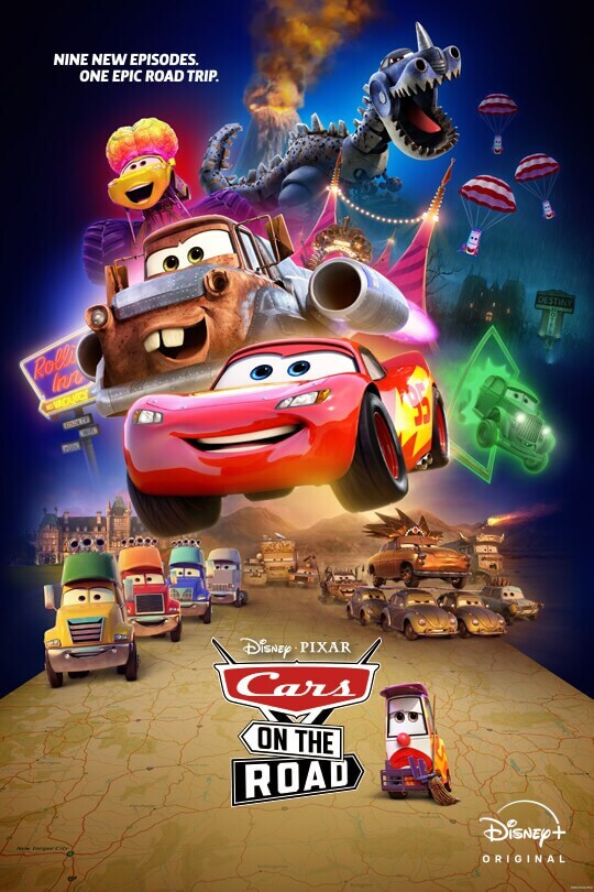 Nine new episodes. One epic road trip. | Disney•Pixar | Cars on the Road | Disney+ Original | movie poster