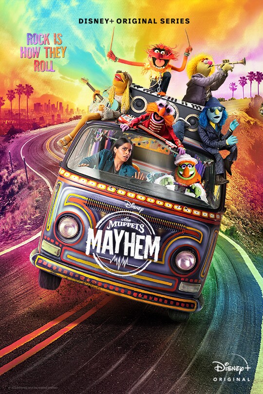 Rock is how they roll. | Disney+ Original series | Disney Muppets Mayhem | movie poster