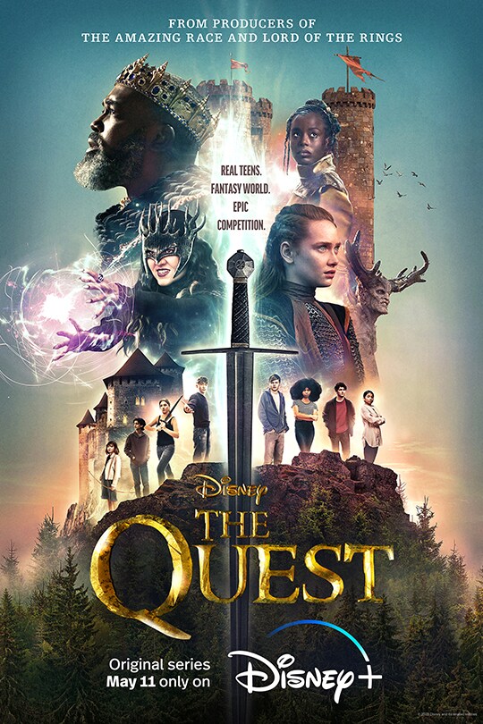 From the producers of The Amazing Race and Lord of the Rings | Real teens. Fantasy world. Epic competition. | Disney | The Quest | Original series May 11 only on Disney+ | poster