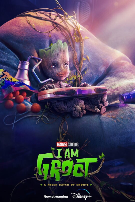 Marvel Studios | I Am Groot | A Fresh Batch of Shorts | Now streaming | Disney+ | movie poster