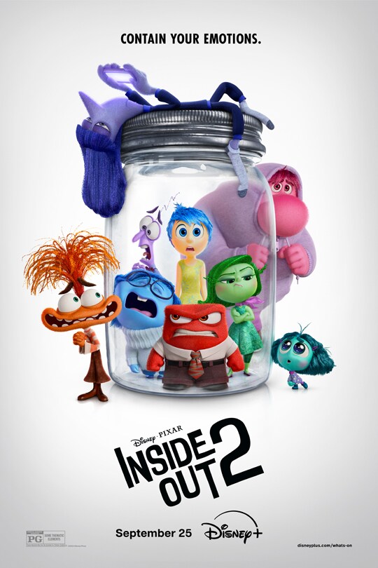 Contain your emotions. | Disney•Pixar | Inside Out 2 | September 25 | Disney+ | movie poster