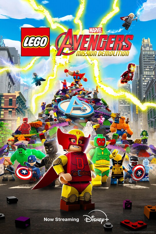 LEGO® Marvel Avengers: Mission Demolition | Now streaming | Disney+ | movie poster