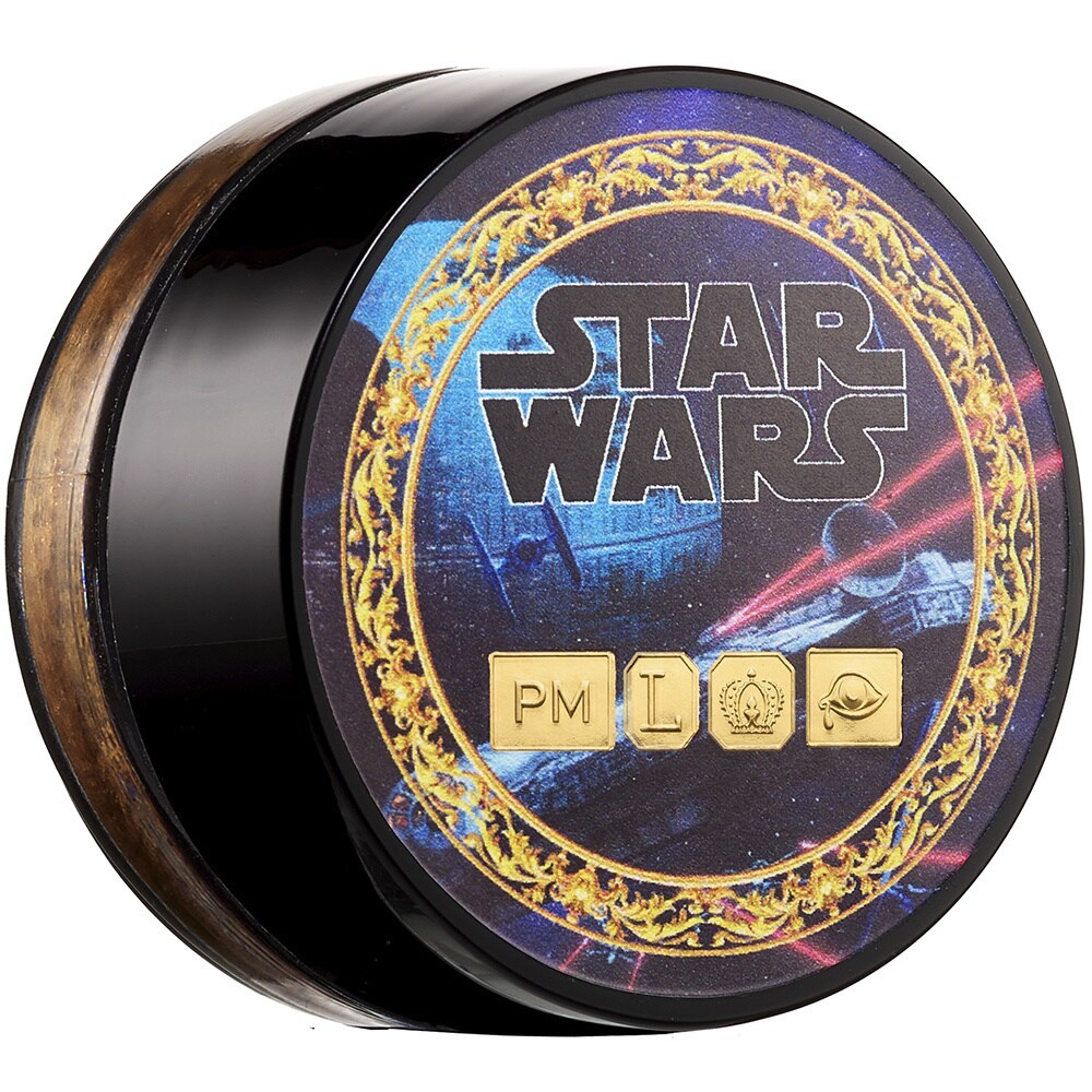 A side view of the Star Wars makeup collection container