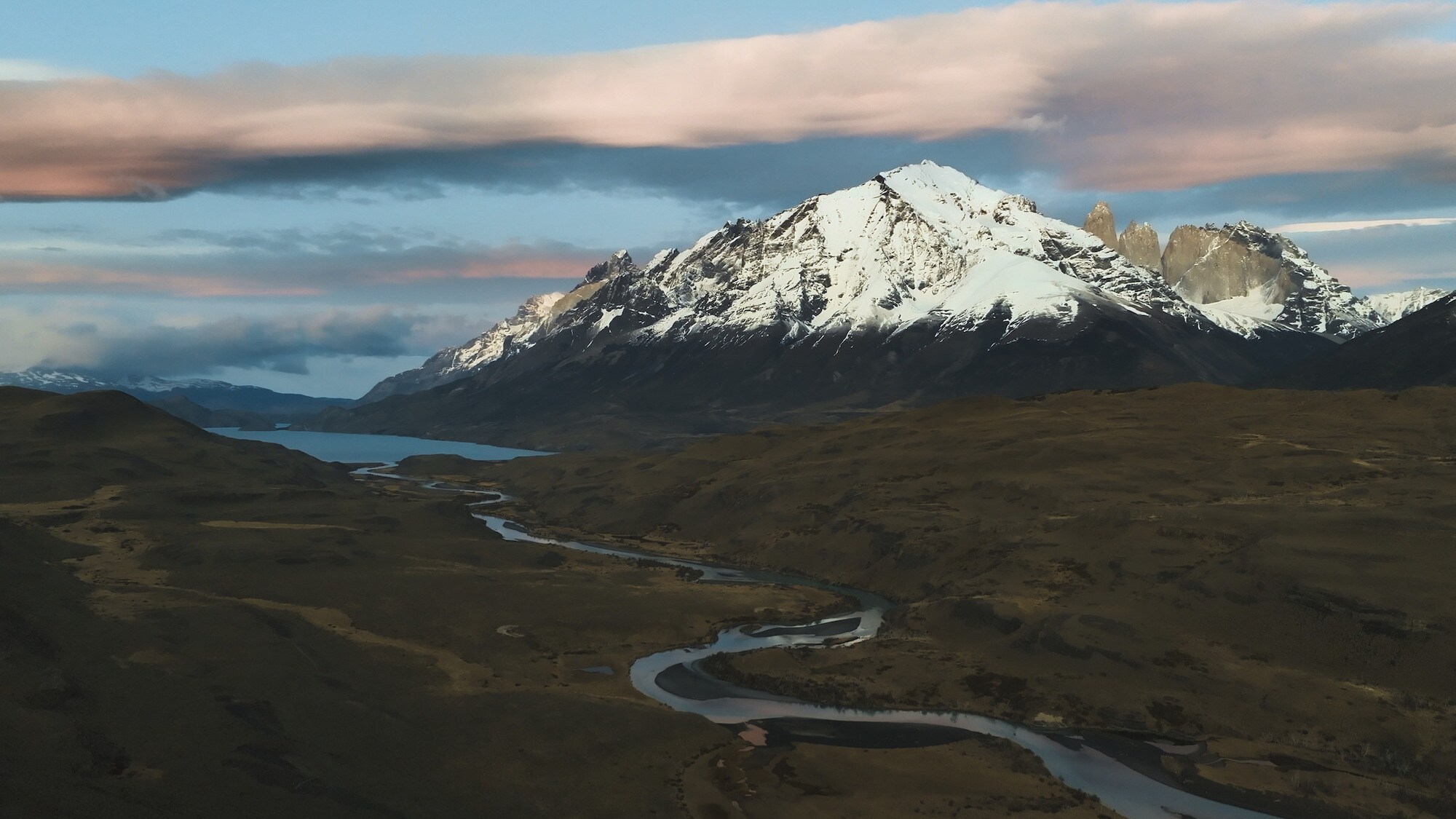 Winding river in Patagonia. (National Geographic for Disney+/Sam Stewart)