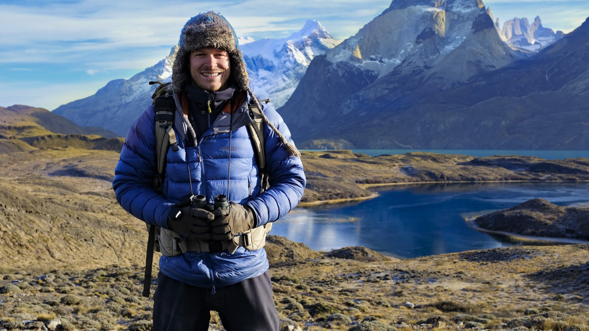 Bertie Gregory in Patagonia. (National Geographic for Disney+/Will West)