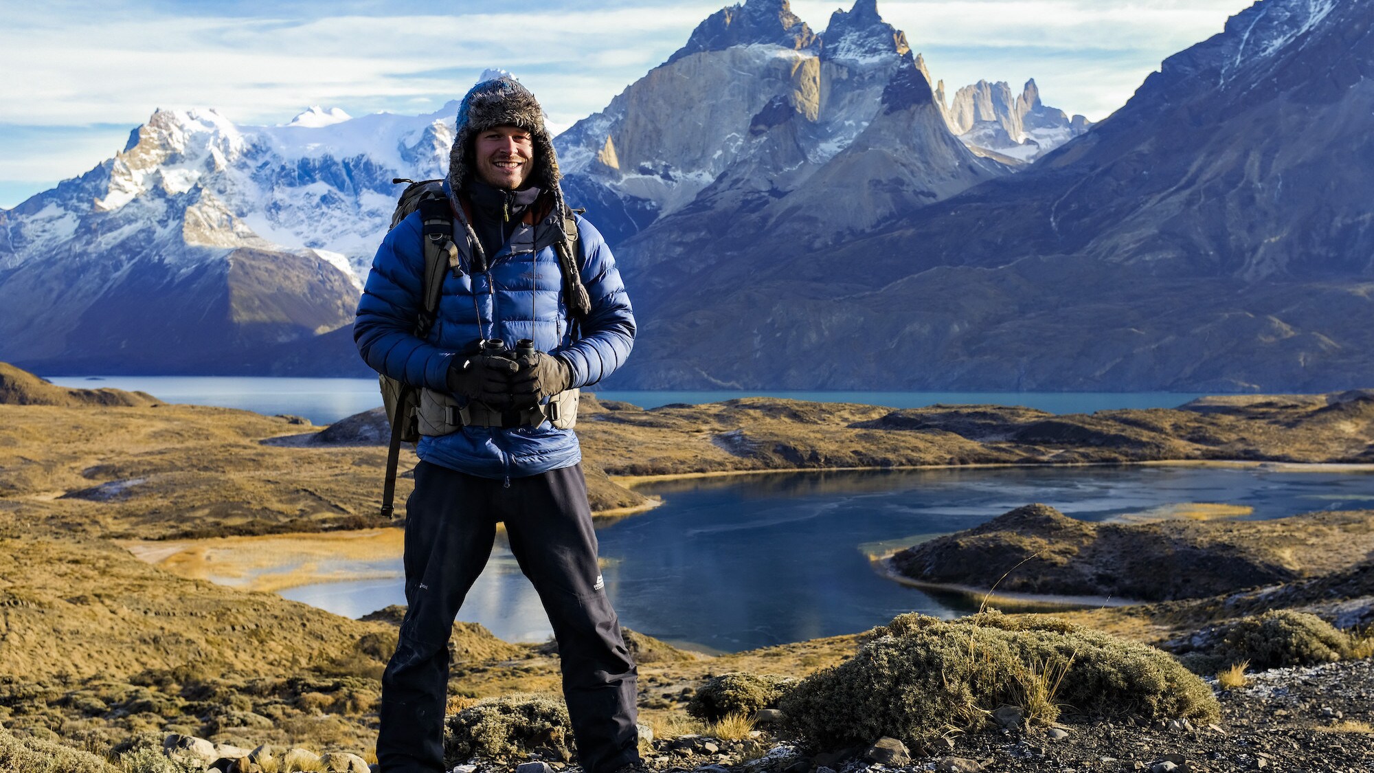 Bertie Gregory in Patagonia. (National Geographic for Disney+/Will West)