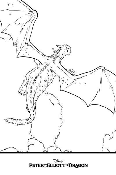 Coloriages Peter et Elliott le dragon  Disney Coloriages FR