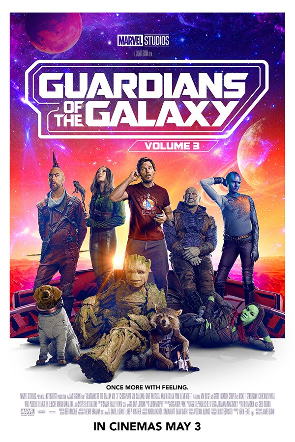 Marvel Studios | A James Gunn Film | Guardians of the Galaxy Vol. 3 | May 3 | movie poster
